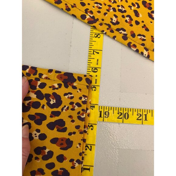 7th Ave Design Studio Yellow Leopard Print Pants Cotton & Spandex Size 2 - Picture 11 of 11